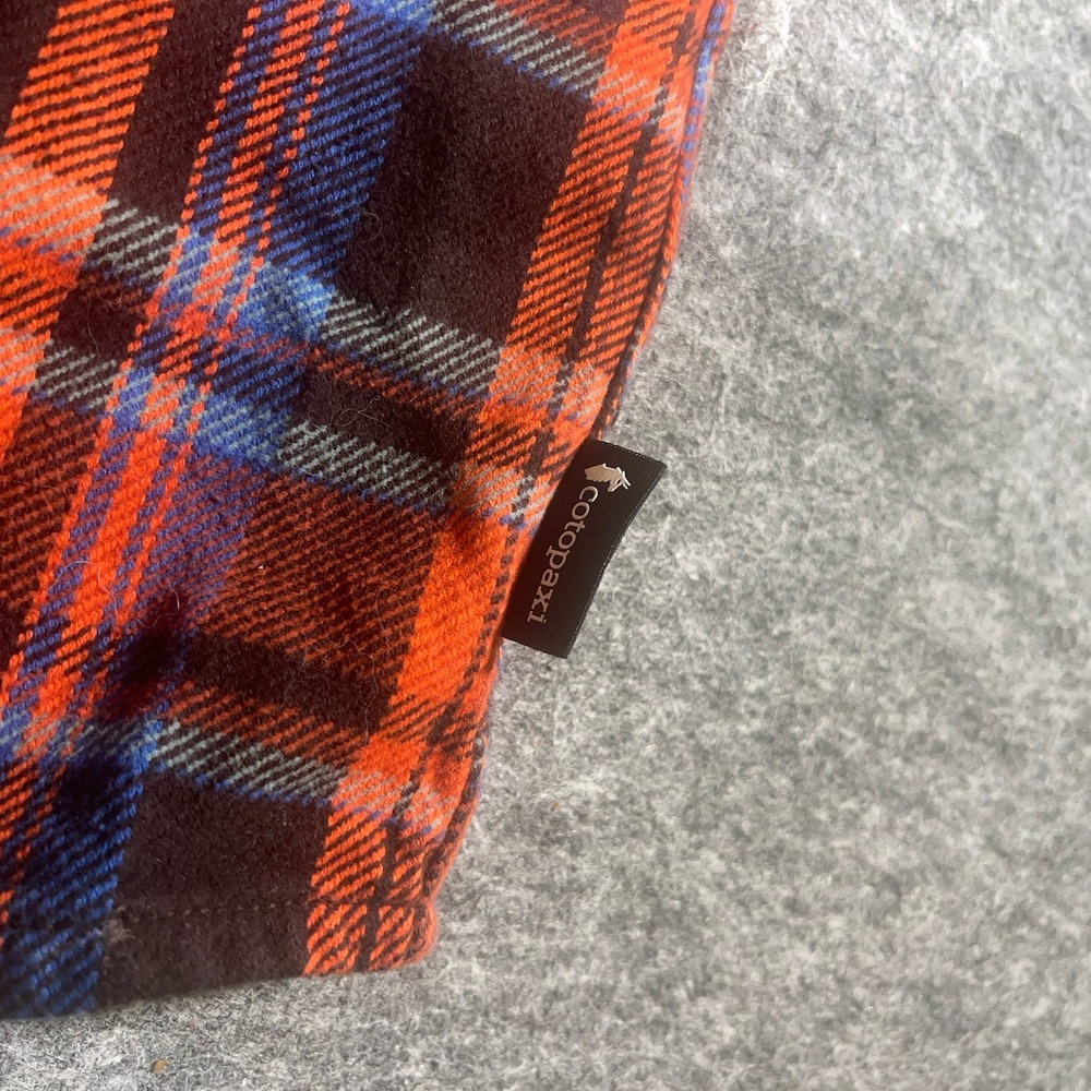 Cotopaxi Men's Small Heavyweight Organic Cotton Flannel Shirt Blue/Red Plaid - Picture 2 of 12
